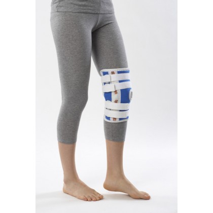 X-23 Knee Orthosis With Splint And Open Patella, Blue - White