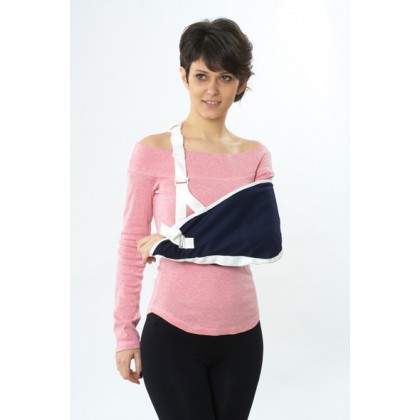 X-33A BW. Economic Arm Sling With Chest Belt Blue-White